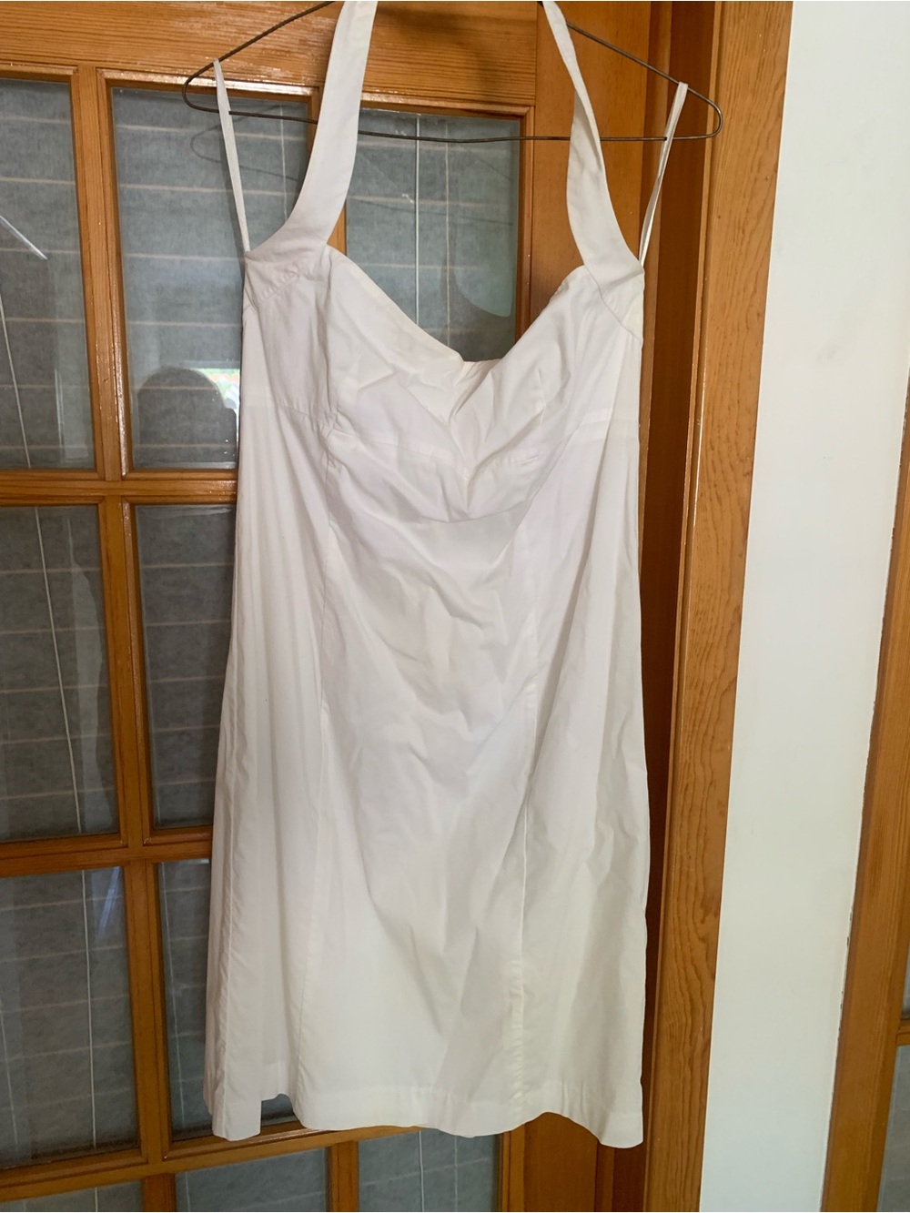 Jacob White Halter Dress with Sweetheart Neckline